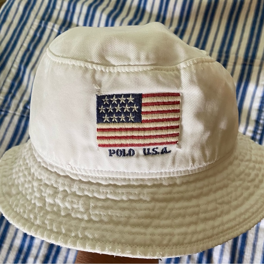 Polo by Ralph Lauren Red and White Hat with American Flag - Picture 6 of 10